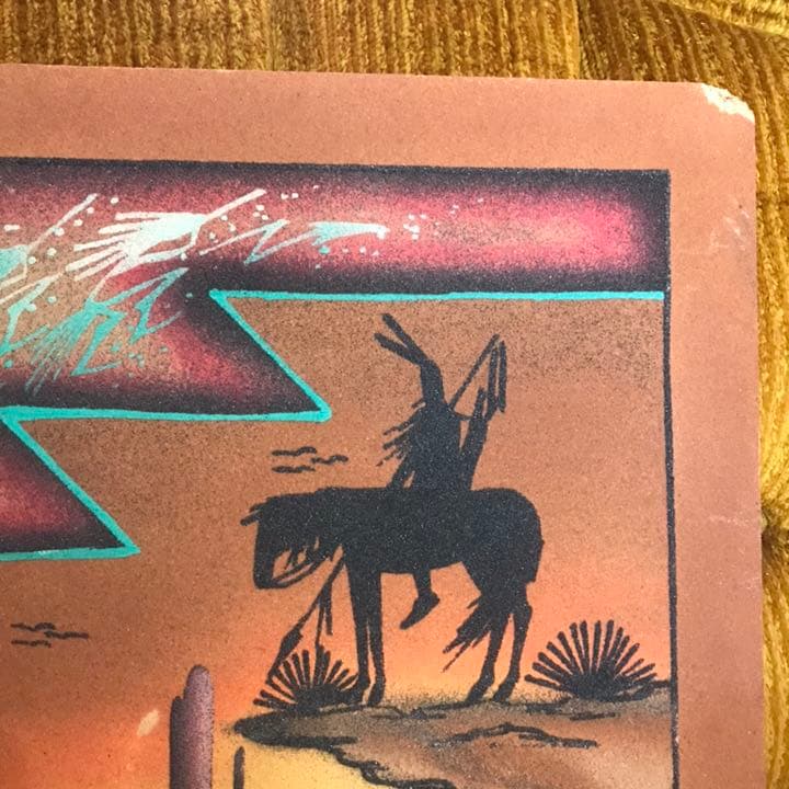 貴重★ネイティブアメリカン　サンドペイント砂絵　インディアンモニュメントバレー