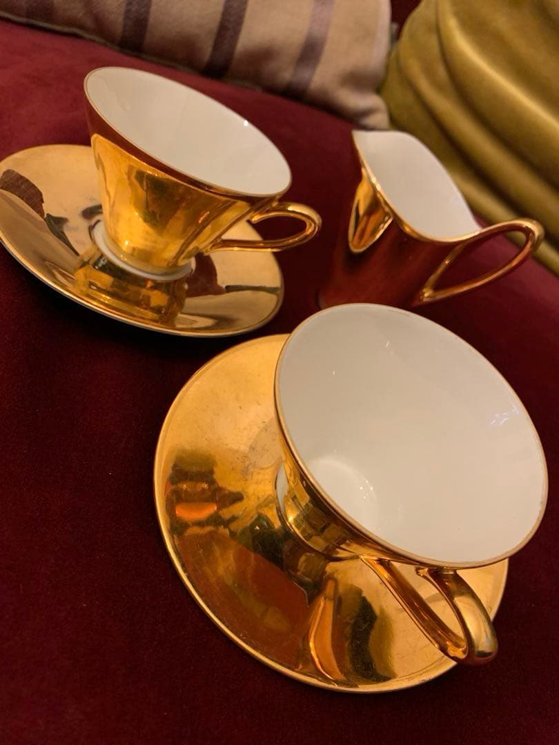 アンティーク　BAVARIA ドイツ製　カップ&ソーサー　ミルクピッチャー