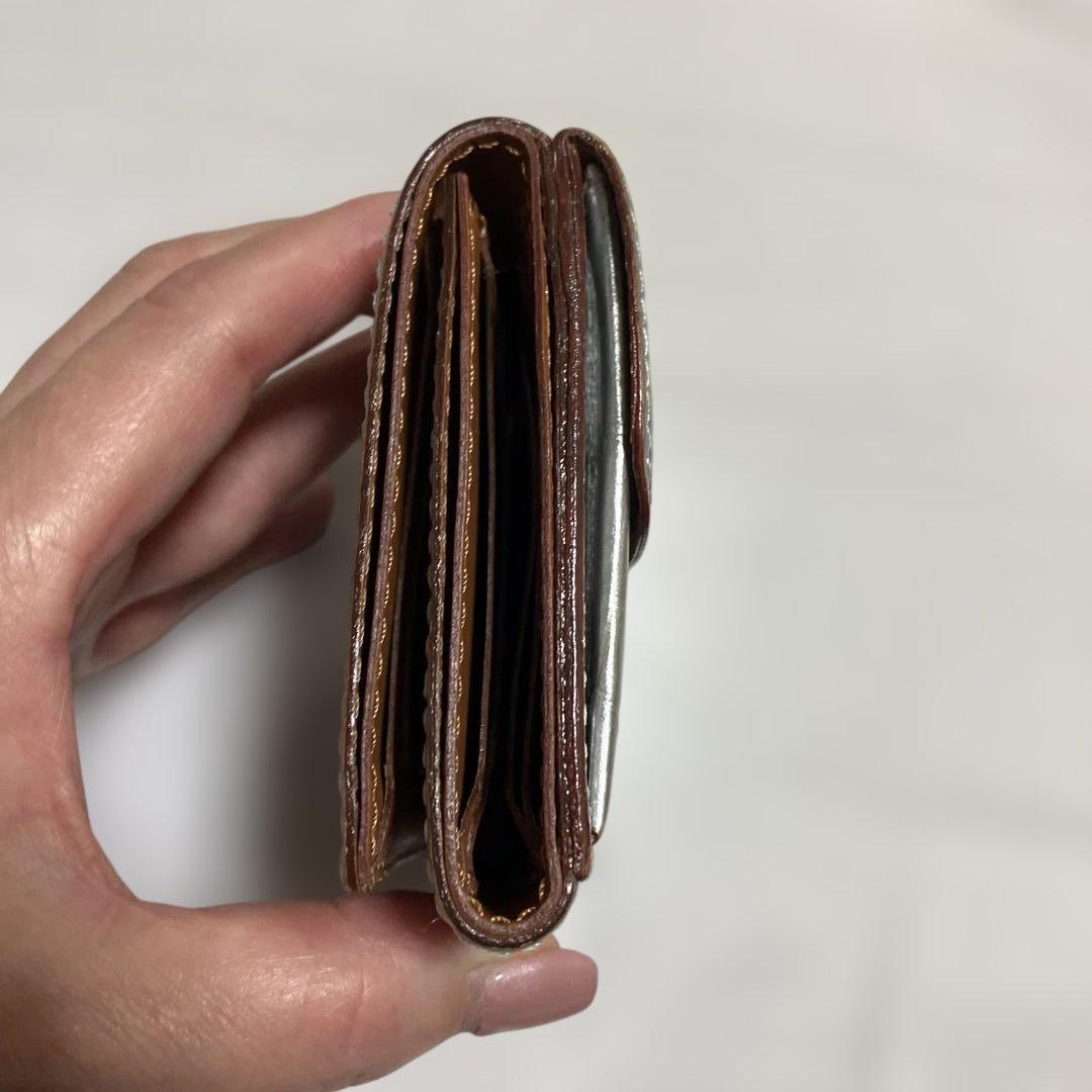 専用デス‼️Felisi シルバー レザー 三つ折り財布　ユニセックス