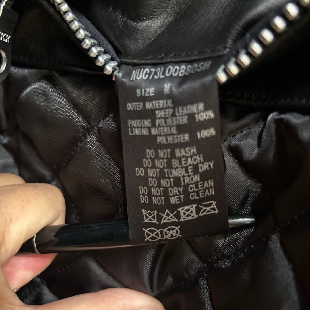 Mana 様　ナノユニバース シングルライダース ジャケット 羊革 本革 M