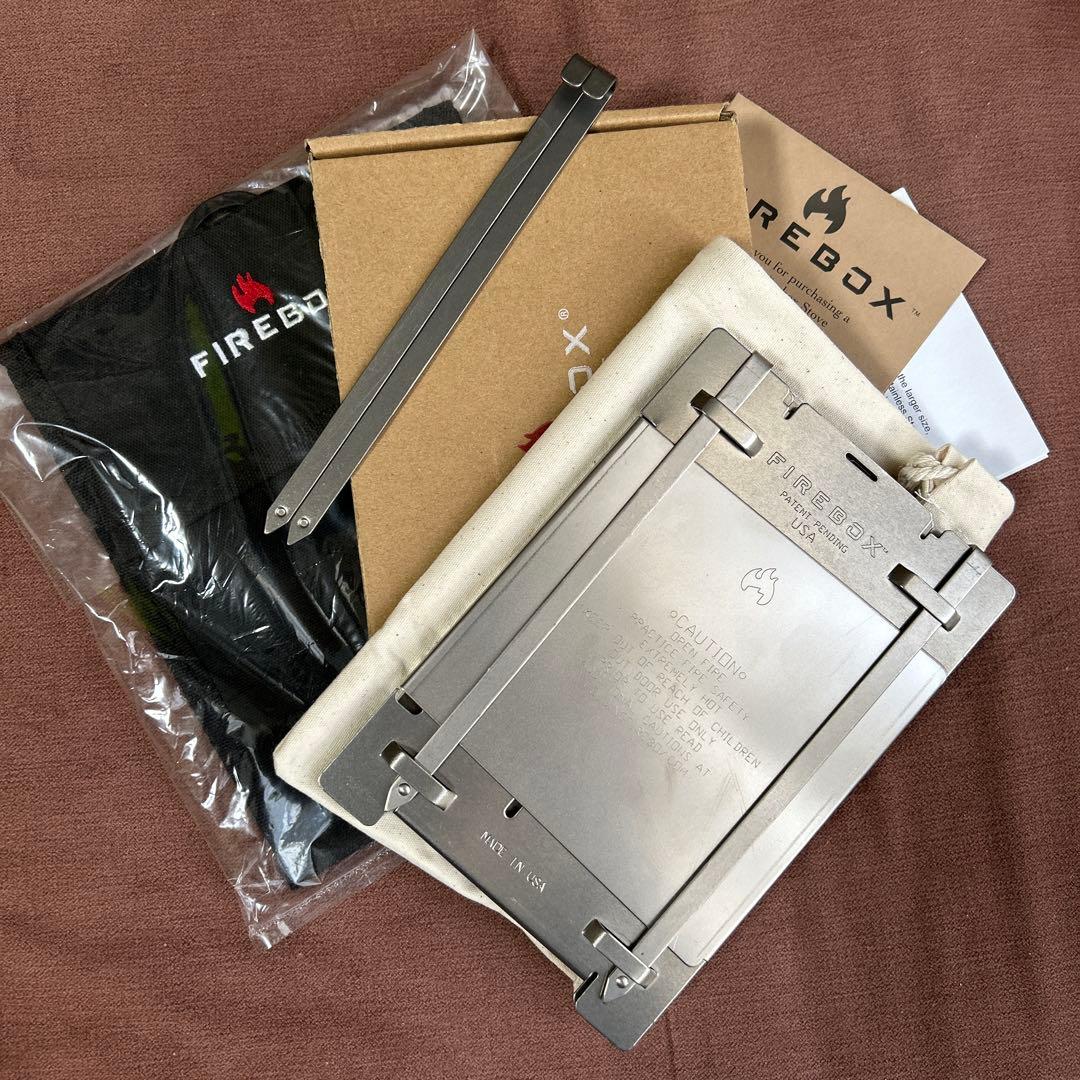 未使用　FIREBOX キャンプファイヤーストーブ　チタンセット