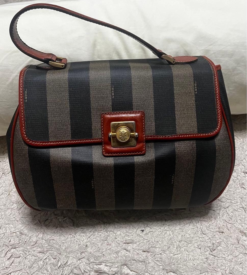 FENDI フェンディ ヴィンテージ ぺカン 柄 レザー 本革