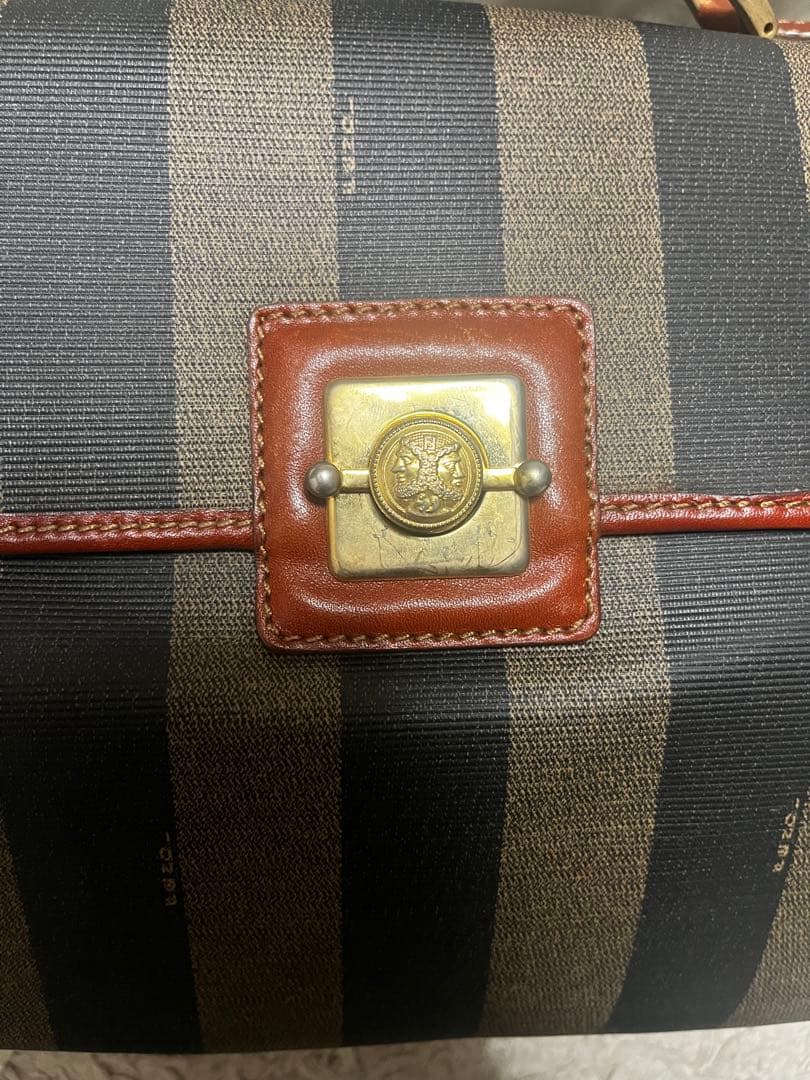 FENDI フェンディ ヴィンテージ ぺカン 柄 レザー 本革