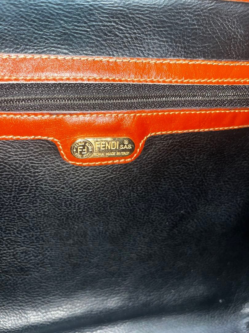 FENDI フェンディ ヴィンテージ ぺカン 柄 レザー 本革