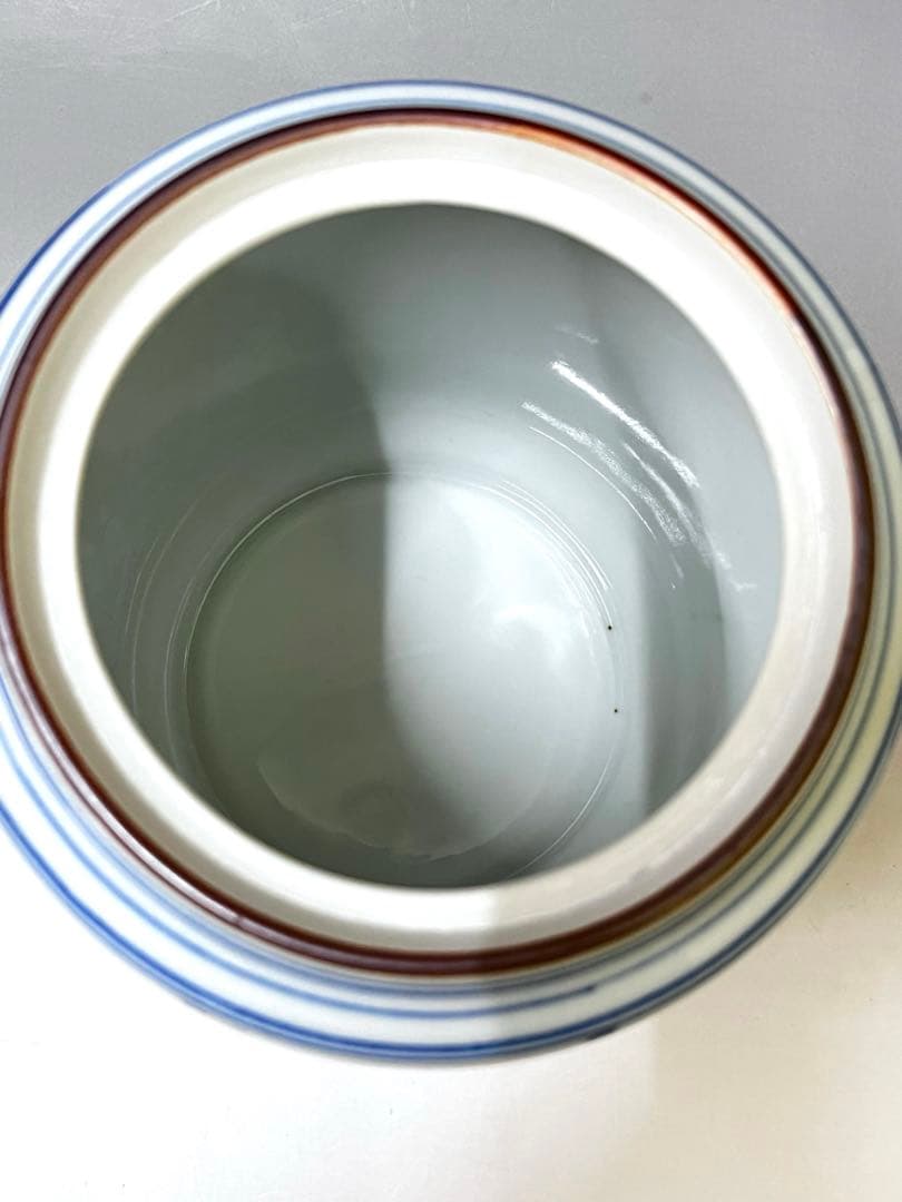 E530 染付葡萄棚繪 水指 茶道具 茶器