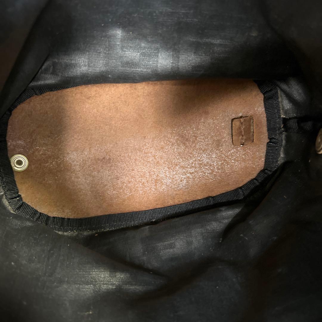 FENDI ズッカ　ロゴ　ハンドバッグ　FF ナイロン　レザー　ブラウン