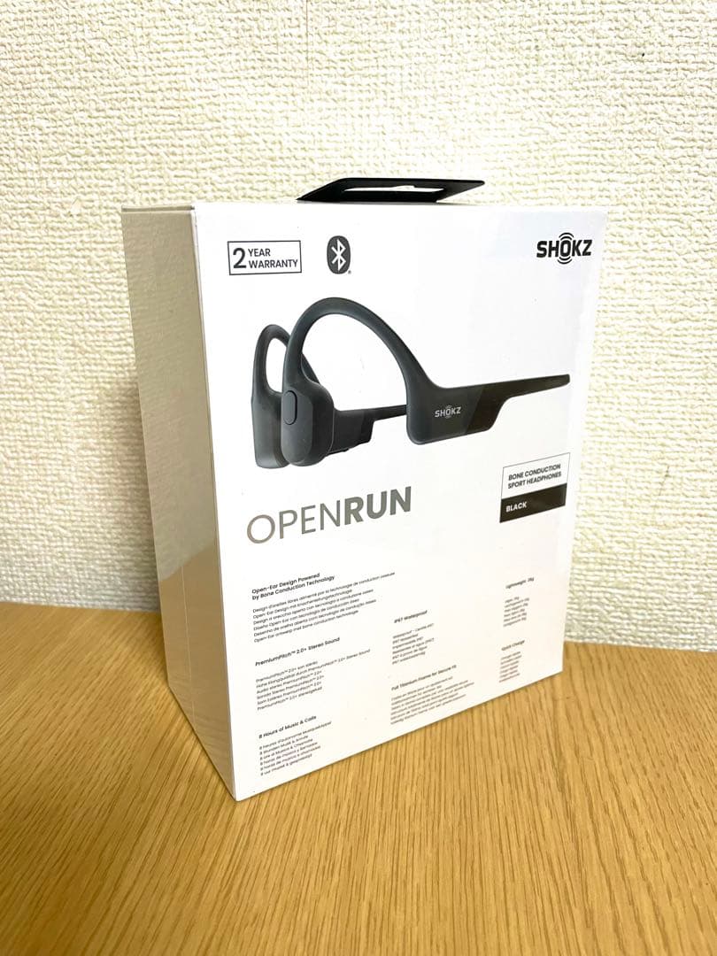 【未開封】SHOKZ OPEN RUN 骨伝導イヤホン(BLACK)