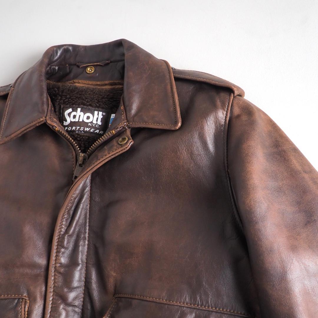 Schott　ショット　size40　レザージャケット　A-2　ライナー付き