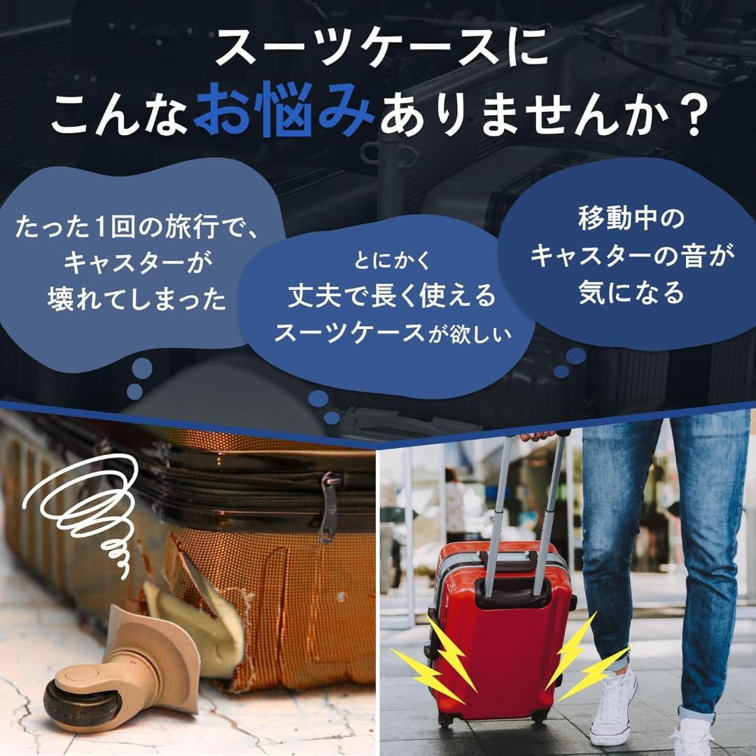 [MAIMO] スーツケース PROTES　Mサイズ フック付き ６０L ブルー