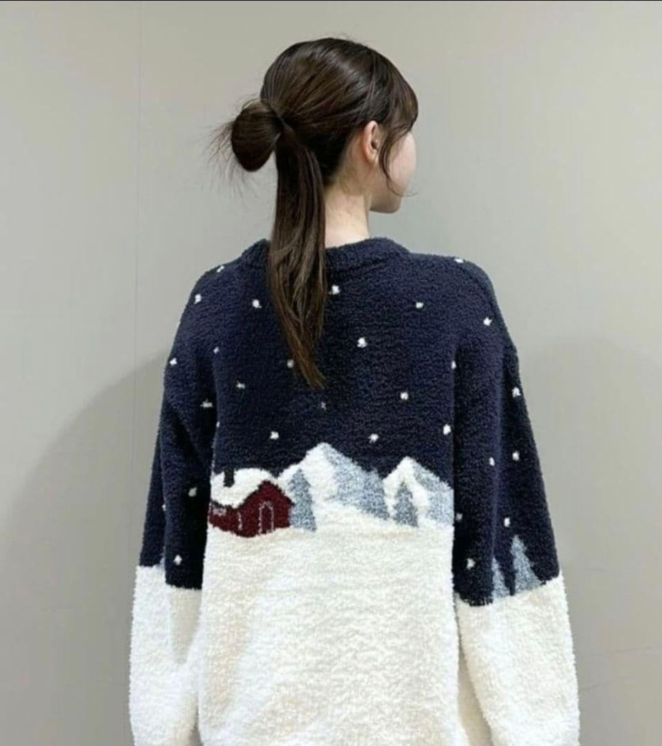 ジェラートピケ【限定品】スキーベアジャガードプルオーバー【NVY】