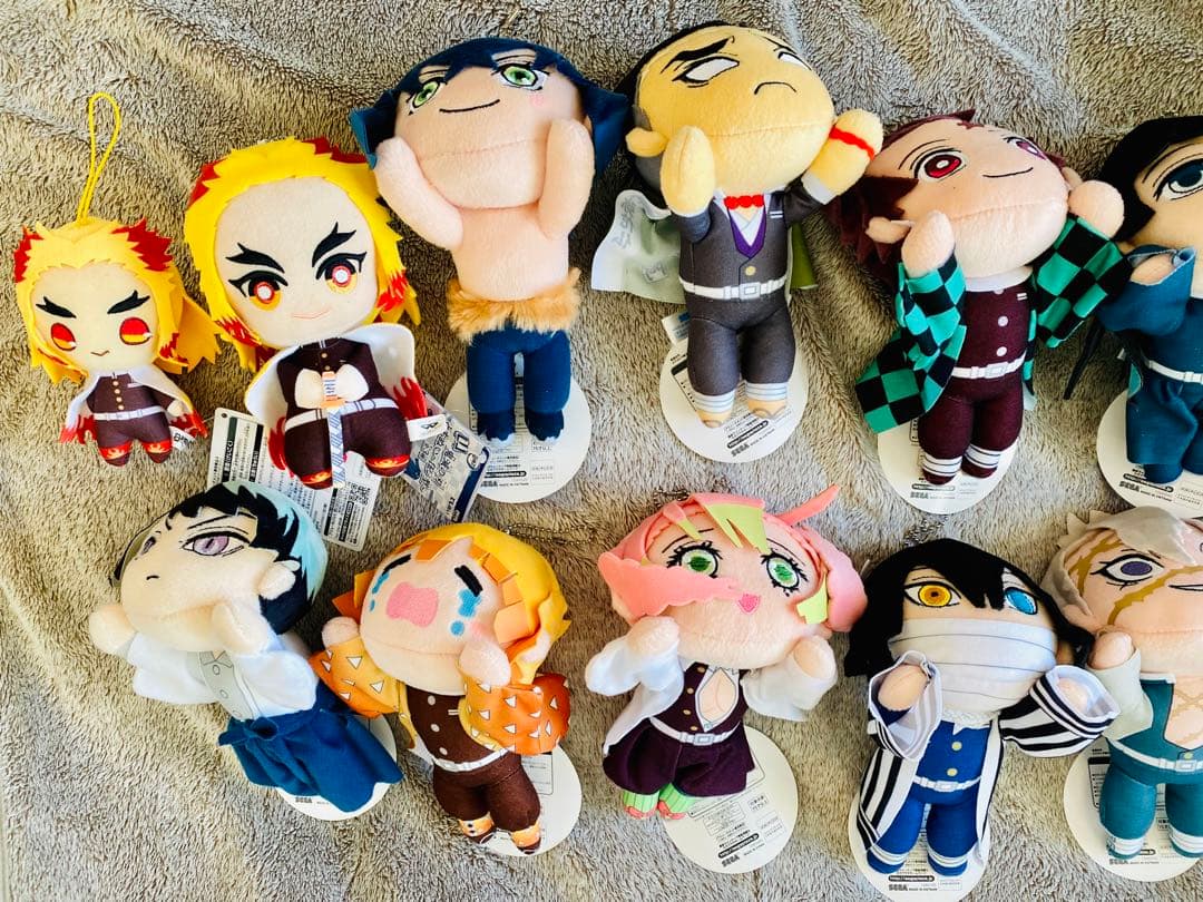 鬼滅の刃 寝そべり ぬいぐるみ タグ付き 17体 まとめ