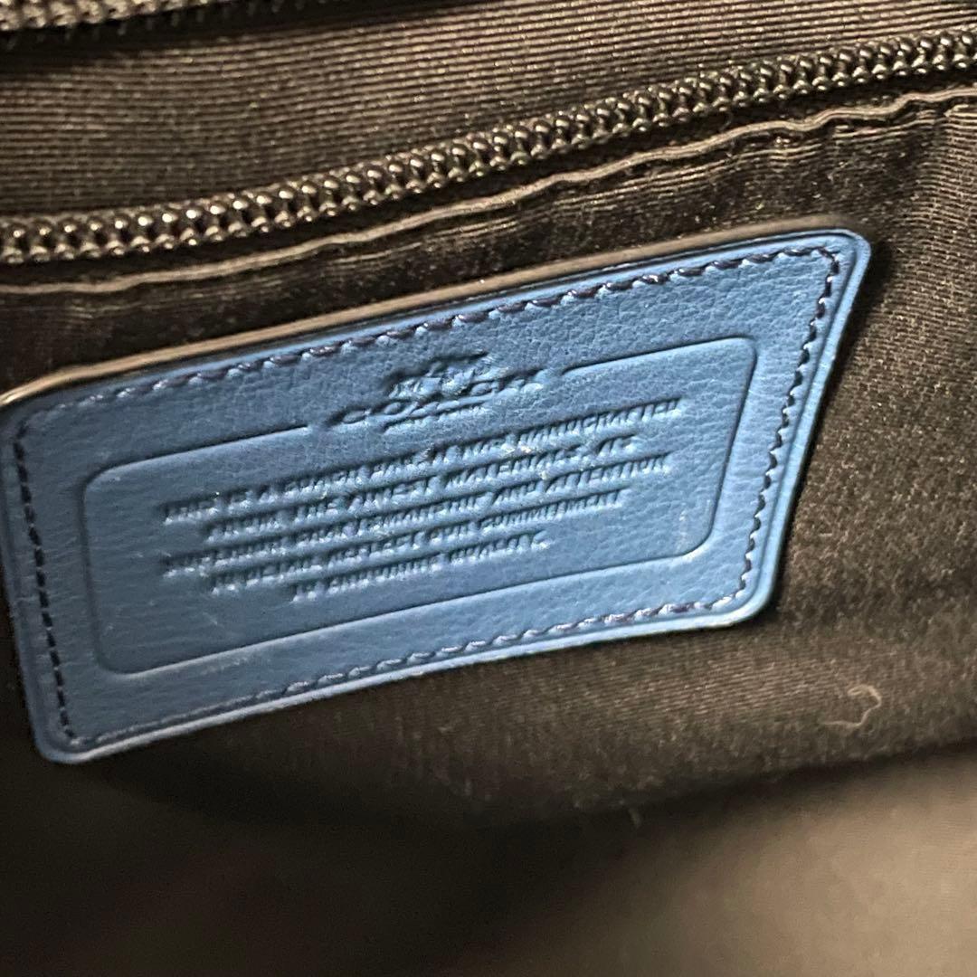 ✨良品✨　coach ビジネスバッグ　トートバッグ　　レザー　ブルー