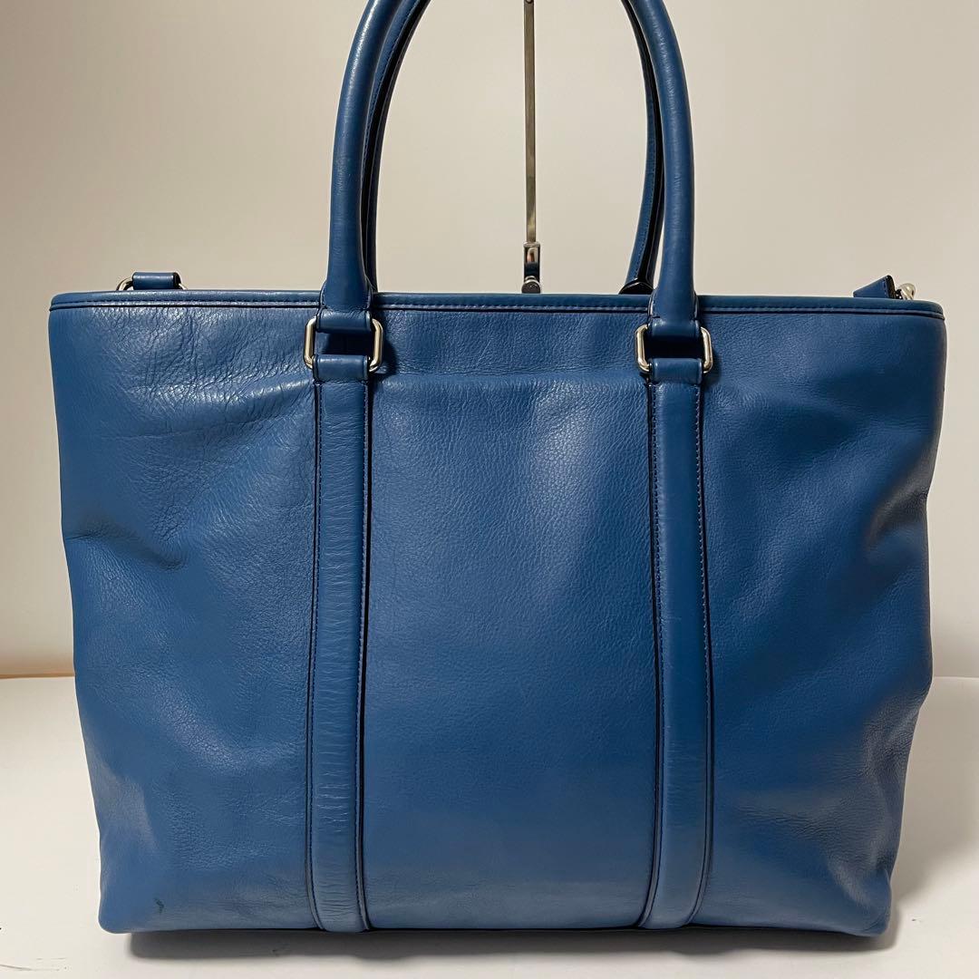 ✨良品✨　coach ビジネスバッグ　トートバッグ　　レザー　ブルー