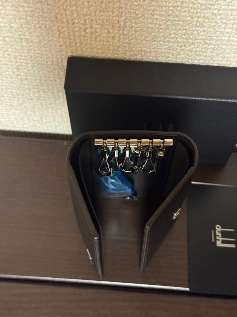 新品未使用　dunhill レザー キーケース　ブラウンブラック
