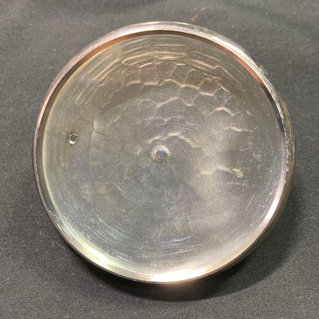 秀峰堂造 銀瓶 底黒 湯沸 丸型