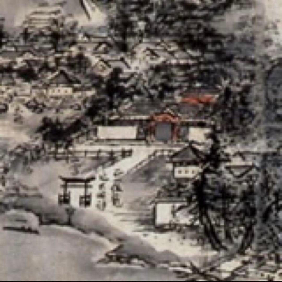 雪舟伝説新品希少特注非売品新品雪舟国宝天橋立図水墨画布地元伊勢籠神社ノベルティー