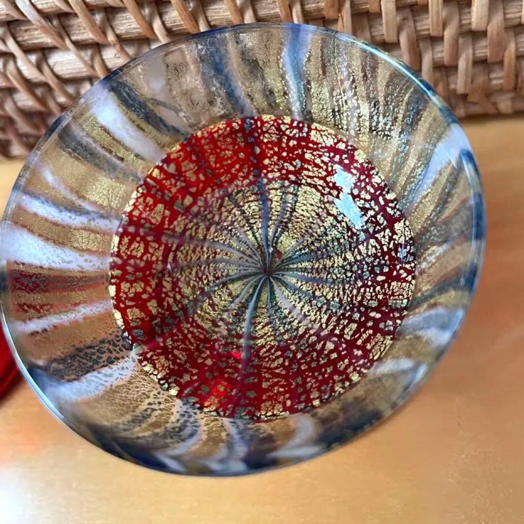 値下げ　希少ベネチアングラス　ワイン、日本酒　デカンタ+2グラス　セット　一点物