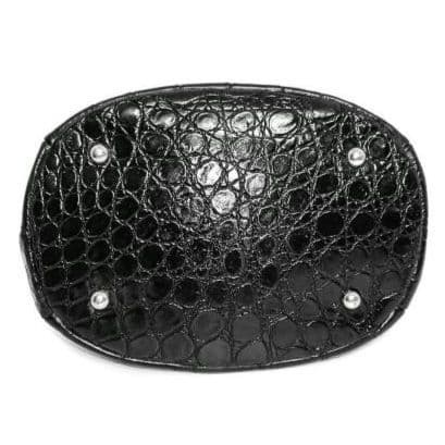 ✨美品✨JRA認定 クロコダイル　2way ショルダーバッグ バケット　ブラック