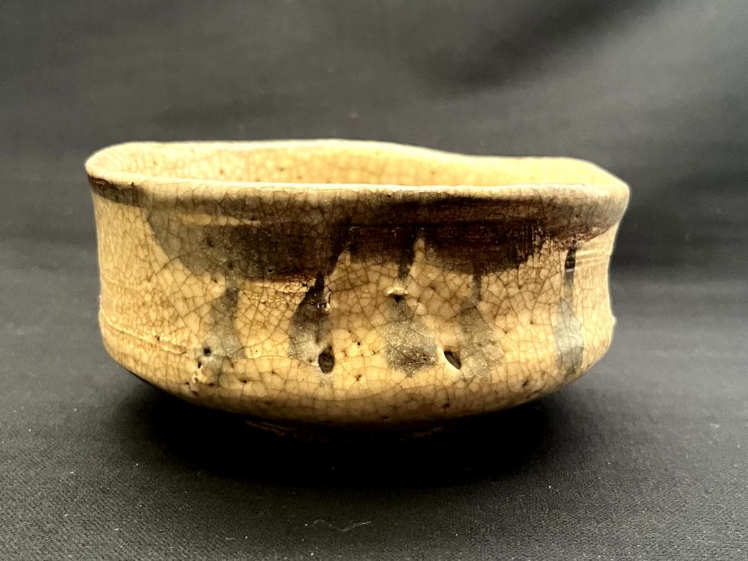 茶碗■古志野焼抹茶碗 江戸期 時代箱 お茶道具 古美術 時代物 骨董品 ■