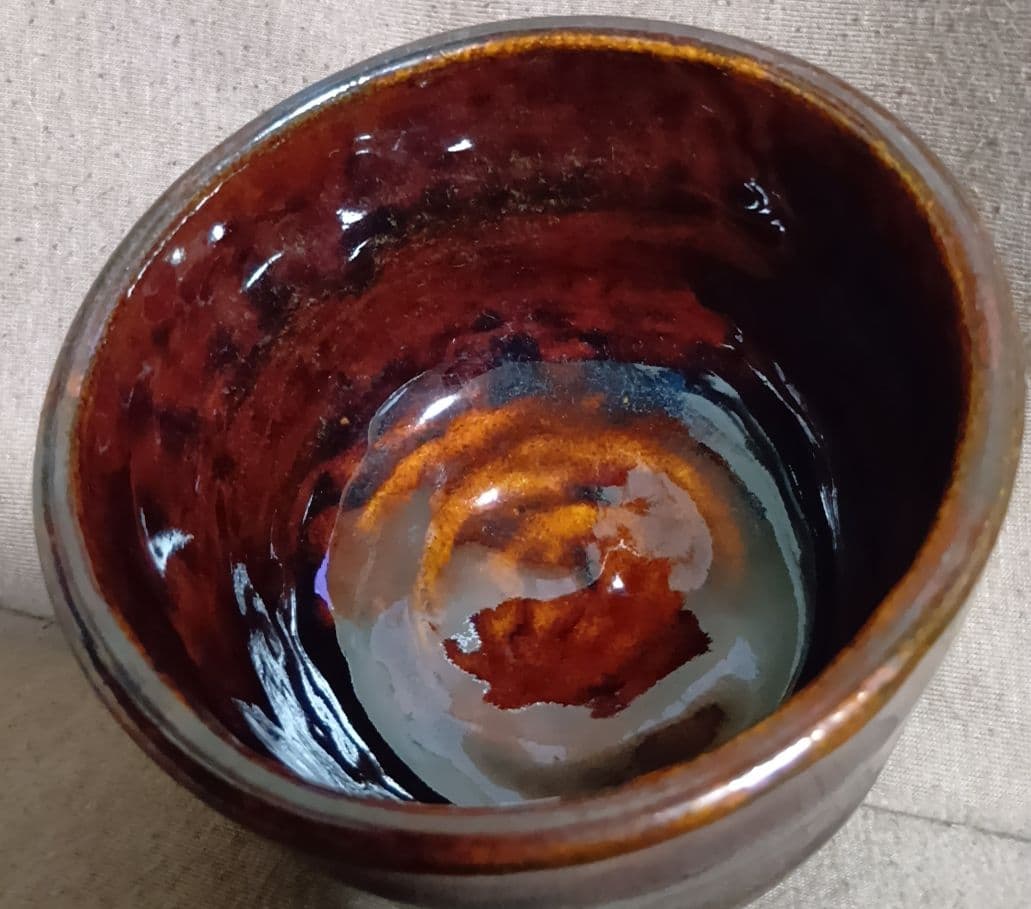 骨董品　飴釉　大樋焼　茶碗　抹茶碗　茶道具　茶器　極美品‼️