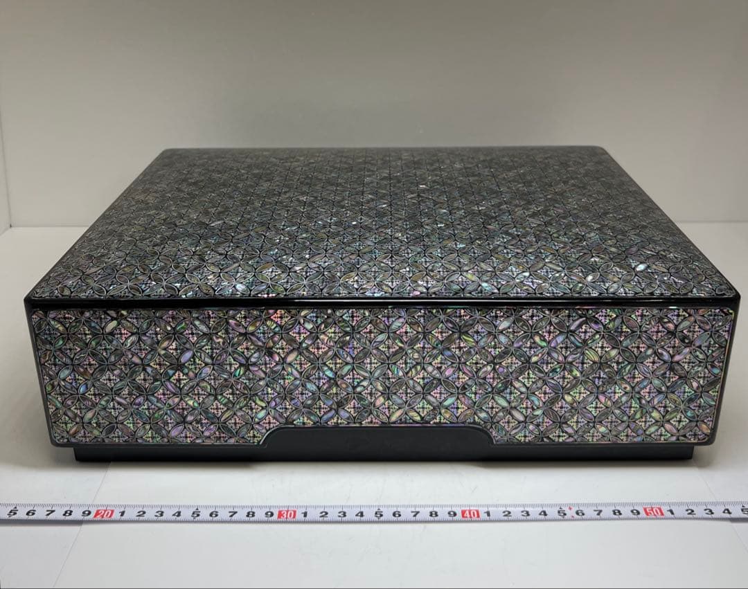 朝鮮美術　極上螺鈿大文庫　約39×30×11.5㎝ 東Y7-1104③トヒトコ