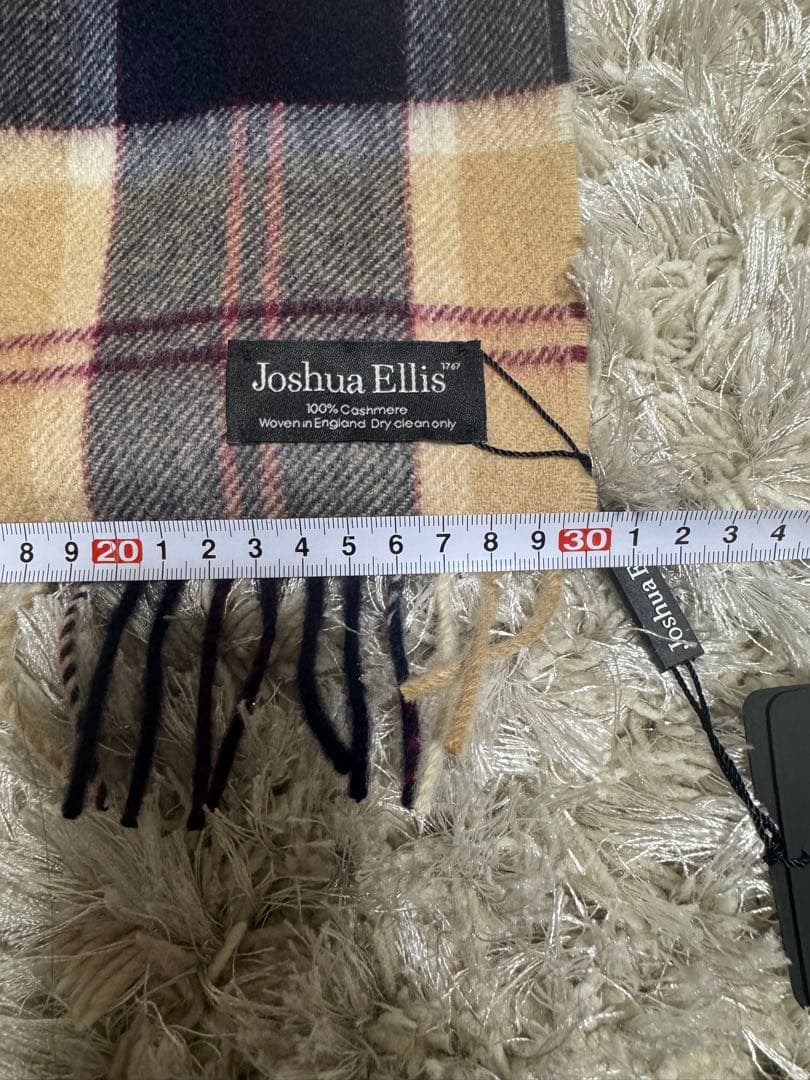 『最終お値下げ』Joshua Ellis チェック柄カシミヤマフラー