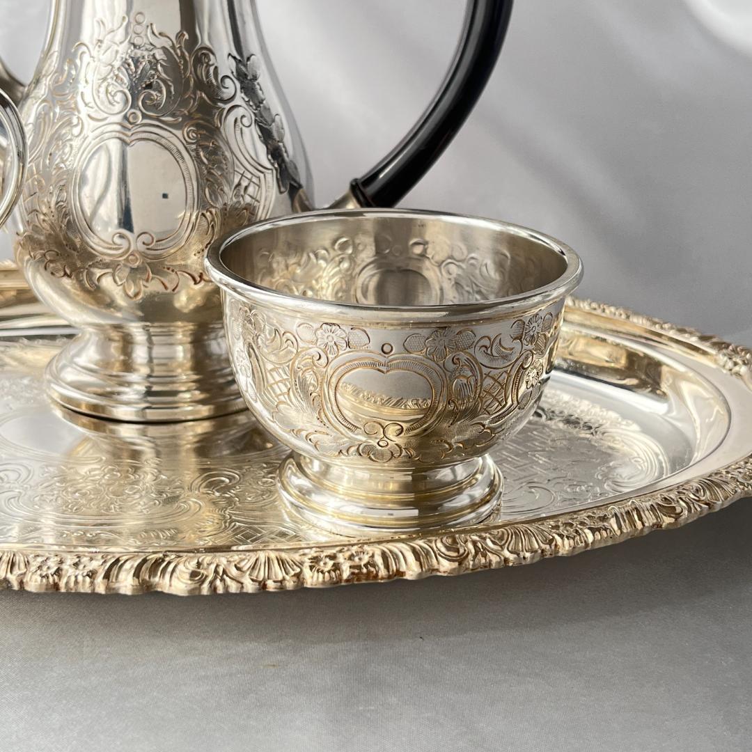 【Barker & Ellis】 コーヒーセット【シルバープレート】バチェラー