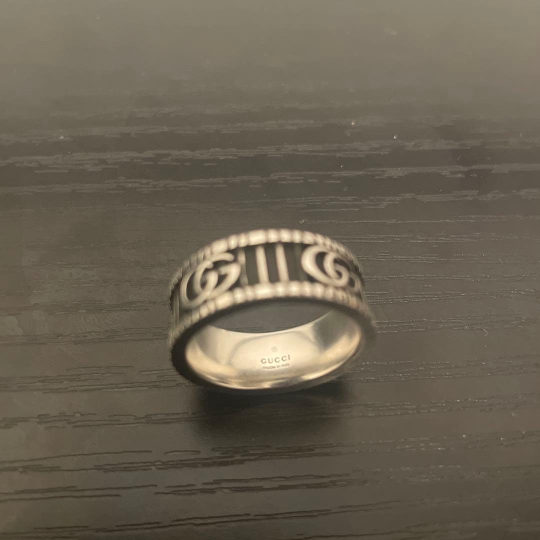GUCCI指輪リング　18号　マーモント　ストライプ　925