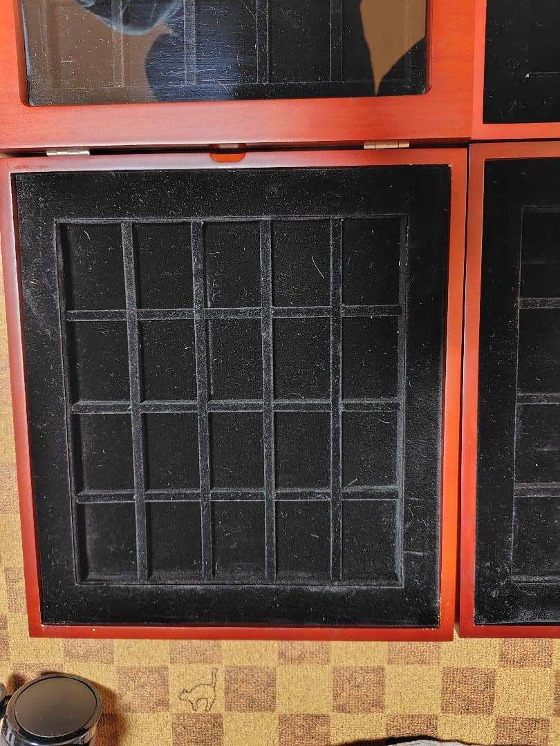 ZIPPOコレクションケース 木箱6段120個収納ケース中古品