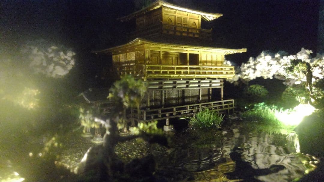 SP製作✨️桜咲く、金閣寺、ジオラマ ✨️LEDライト、ケース付❗️製作依頼用