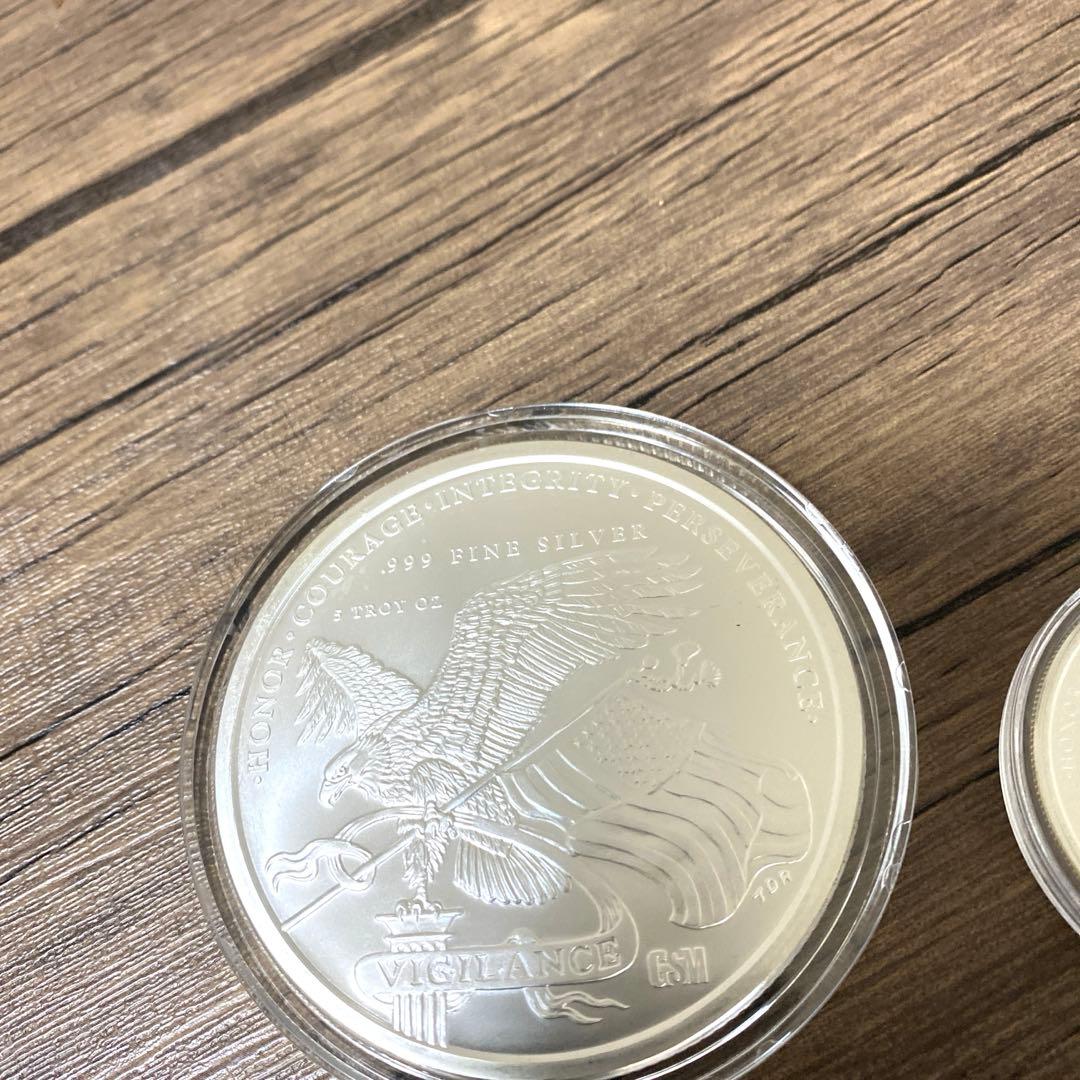 トランプ大統領　銀　シルバー　メダル 　 5オンス 1オンス　2枚セット