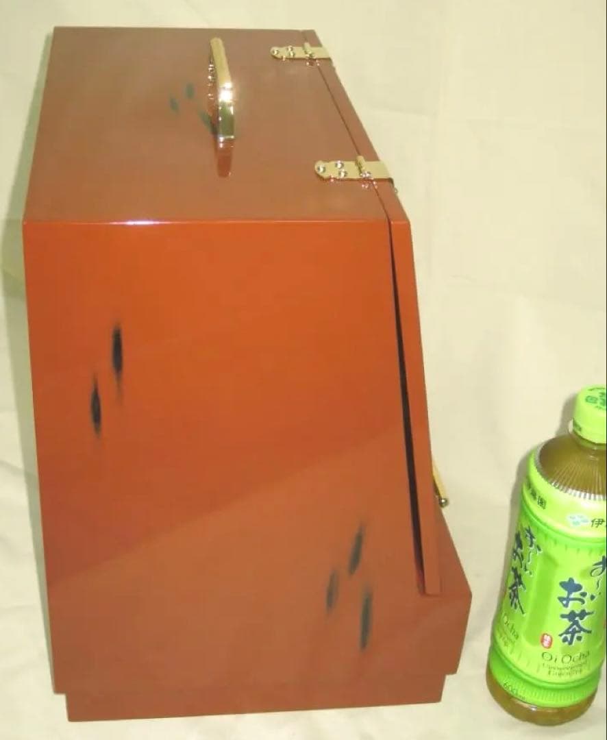 根来塗 メイクボックス 大 鏡台 　紀州塗り　コスメボックス