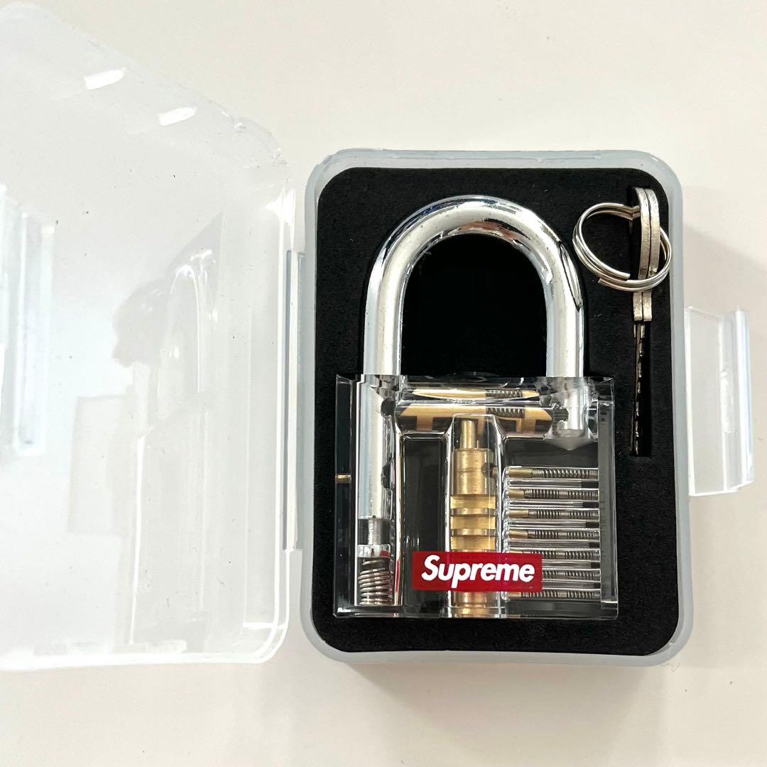 新品未使用　シュプリーム Transparent Lock 南京錠 CLEAR