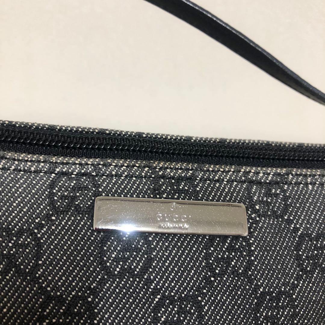 グッチ アクセサリーポーチ GGキャンバス ブラック