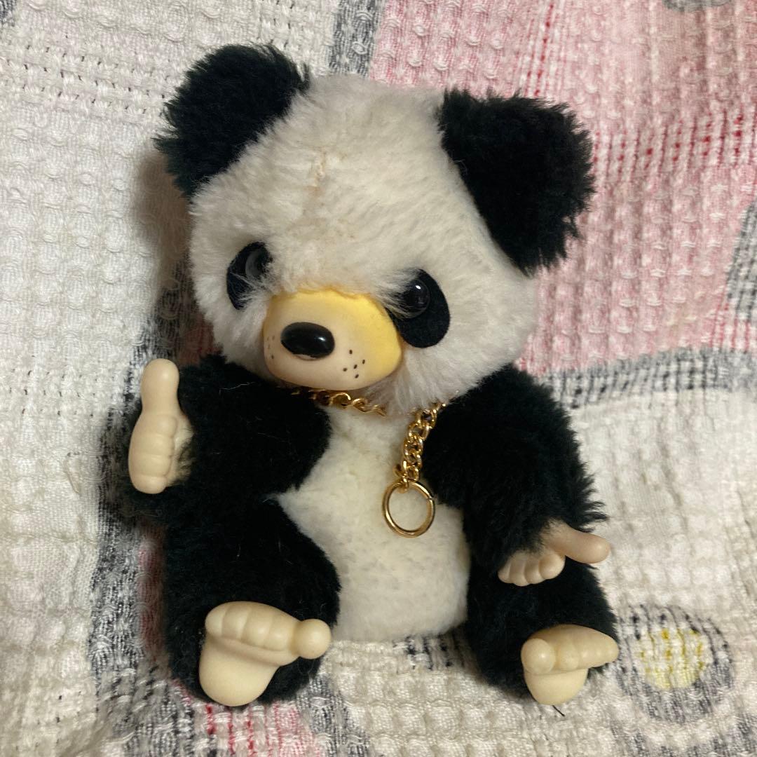 ファースト　モンチッチ風　パンダ　ぬいぐるみ　② レトロ　中古品