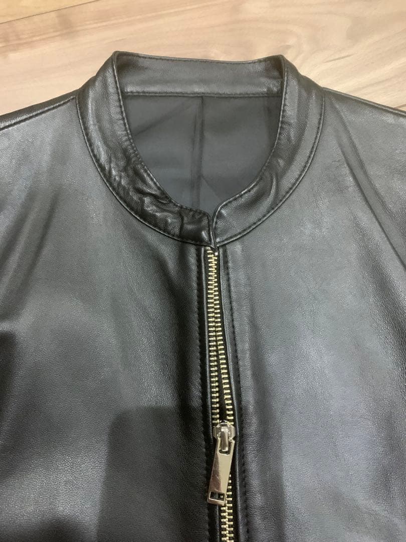 【美品】【正規品】STUDIOUSシングルライダースジャケット ブラックサイズ2