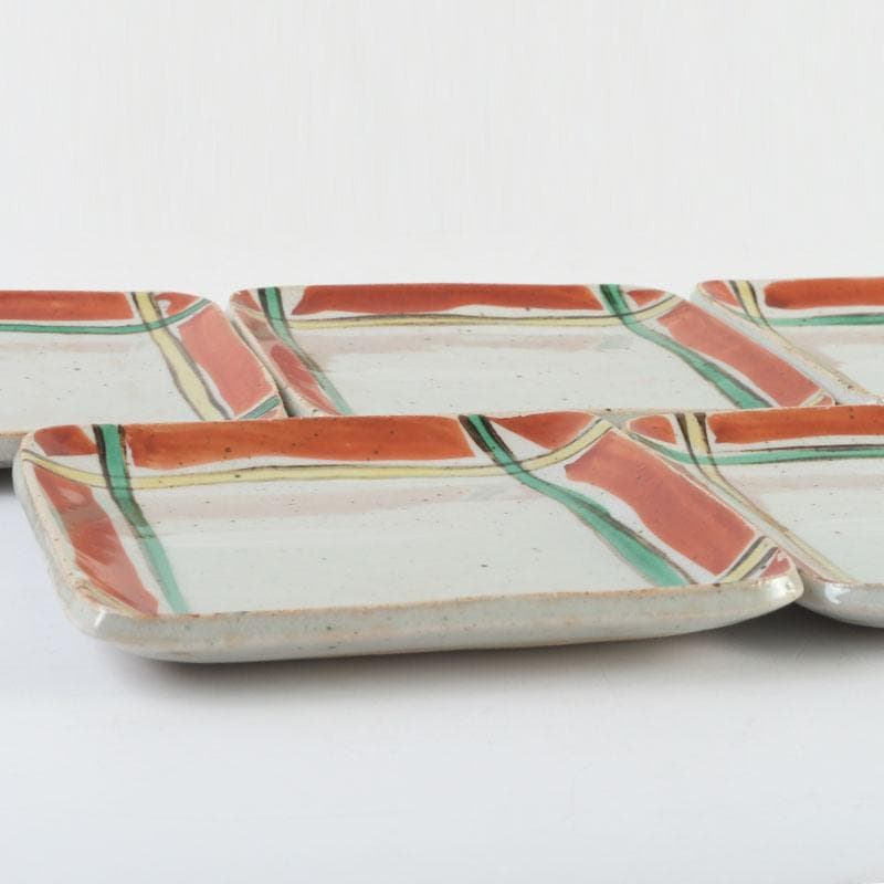 和食器　茶懐石　幸兵衛窯　銘々皿　五客　共箱　N　9377