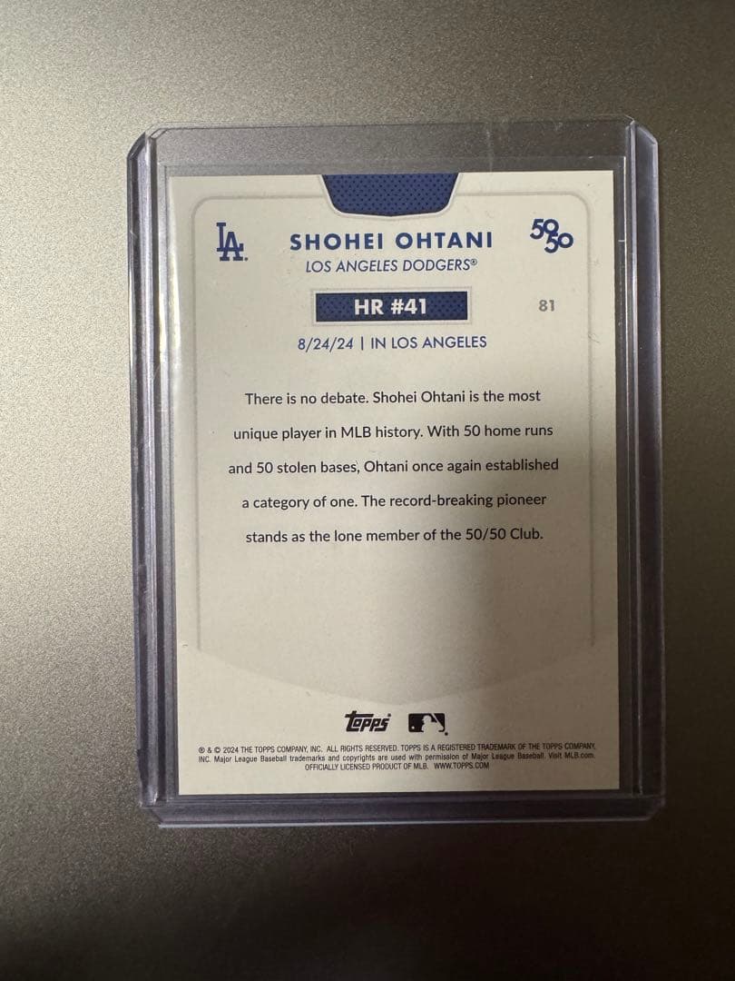 Topps 大谷翔平 50/50 41号HR Kanji SSP