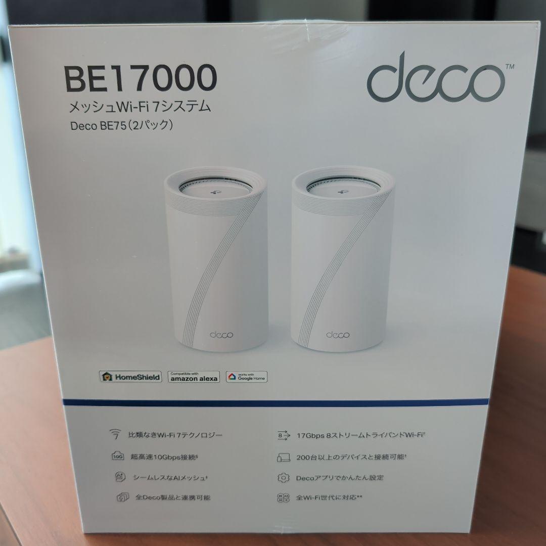 TP-Link Deco BE17000（2パック） メッシュWi-Fiシステム