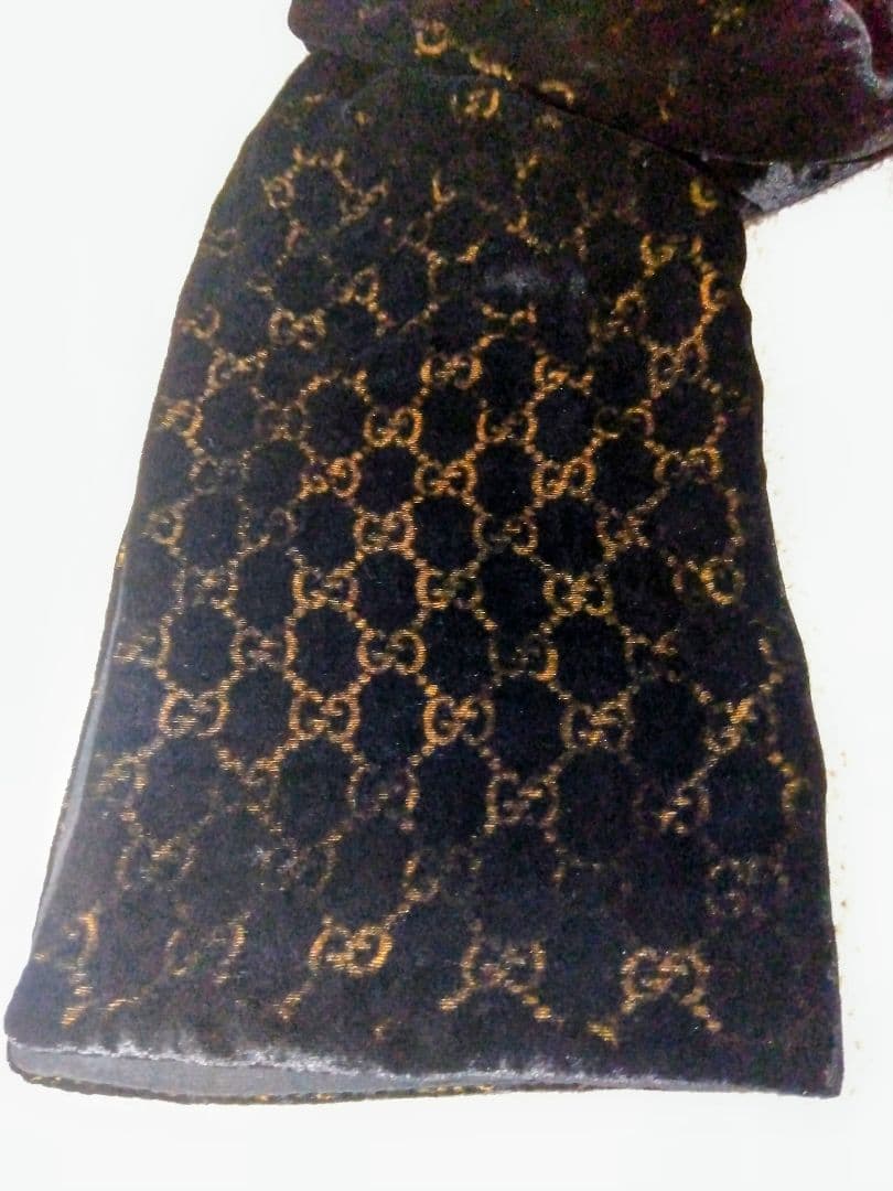 GUCCI ベロア マフラー GG柄 MADE IN ITALY