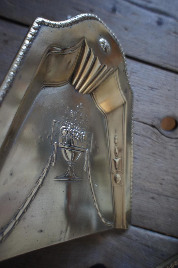 フランスアンティーク　ダストパン＆ブラシ　真鍮製　テーブルクリーナー　蚤の市