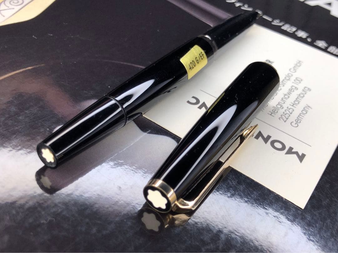 ★極上美品！代表基本モデル銘品！No420GP★ボトルインク付★モンブラン万年筆
