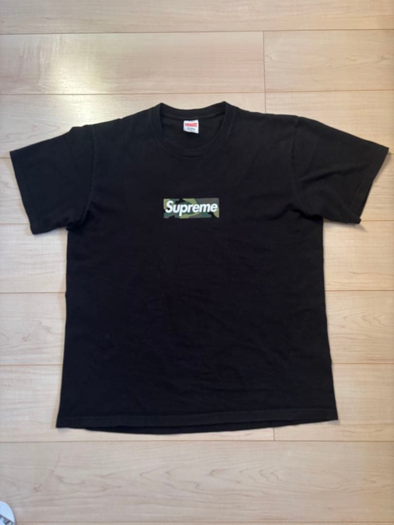 【supreme】迷彩ボックスロゴT ブラック　M 23fw