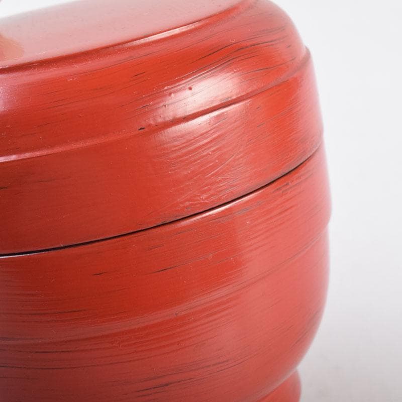 茶道具　根来塗　夏目有彦作　薬壷　書付　識箱　V　8510