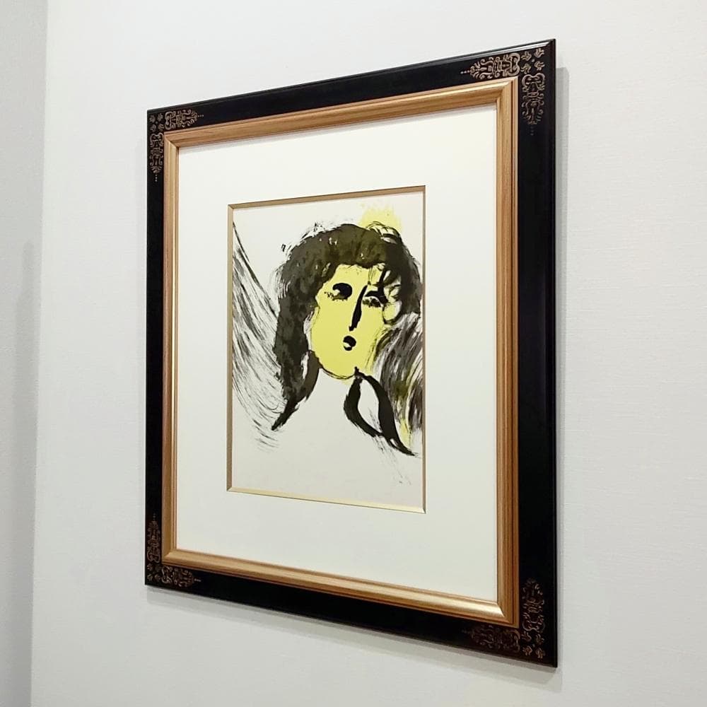 シャガール　ヴェルヴ no.33-34　聖書　天使　1956年　リトグラフ　額付