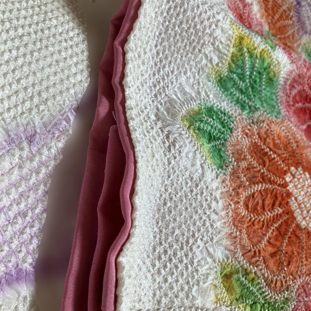 藤娘きぬたや　正絹総絞り　七五三四つ身祝い着