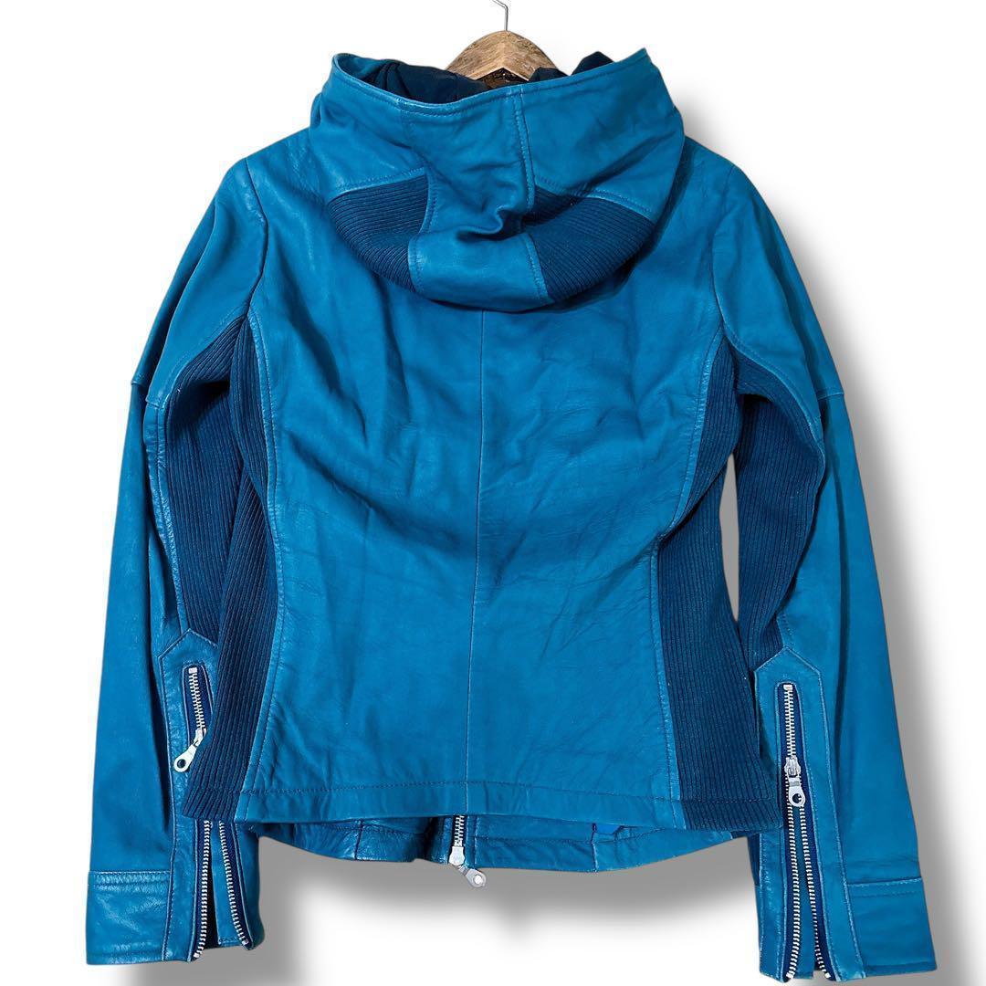 NO ID. レザー パーカー ダブルジップ アーカイブ y2k opium