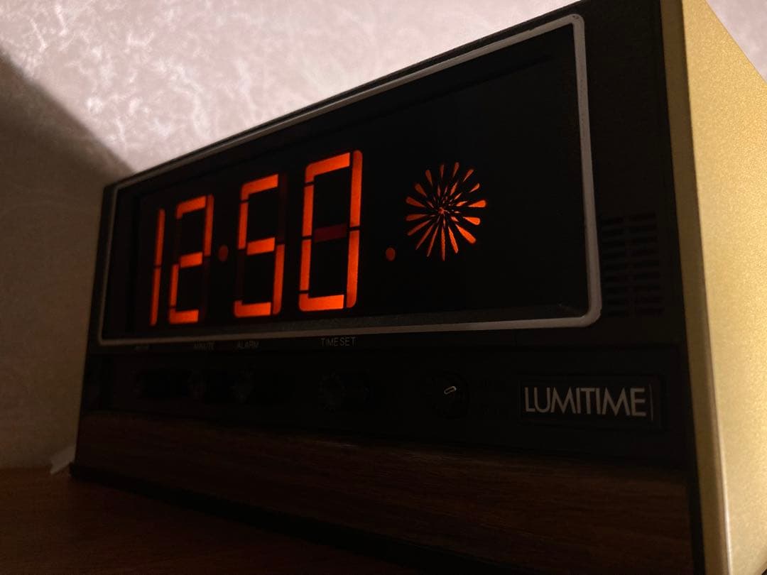 田村電機　光デジタル時計　ルミタイム Lumitime KT-209 ゴールド