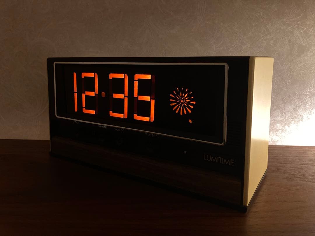 田村電機　光デジタル時計　ルミタイム Lumitime KT-209 ゴールド