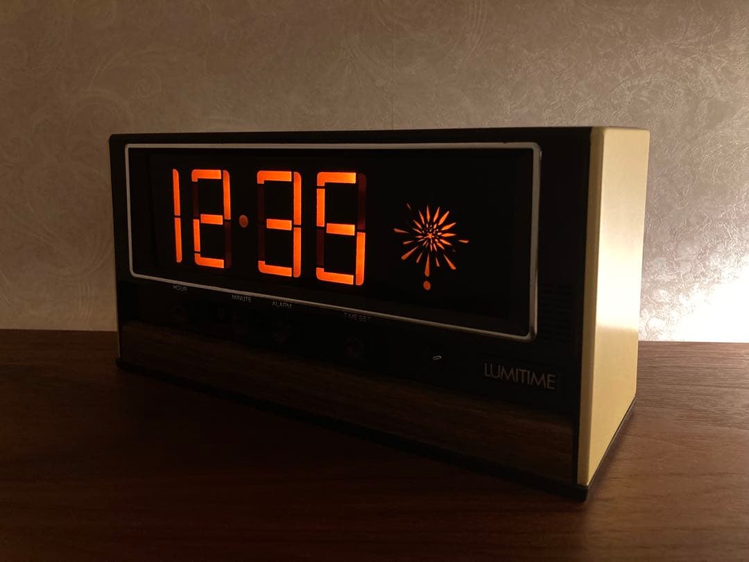 田村電機　光デジタル時計　ルミタイム Lumitime KT-209 ゴールド